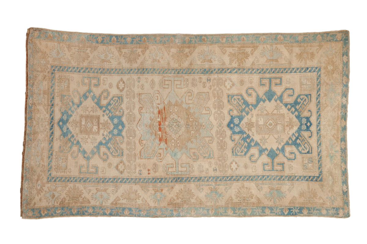 3.5x6 Vintage Distressed Malayer Rug