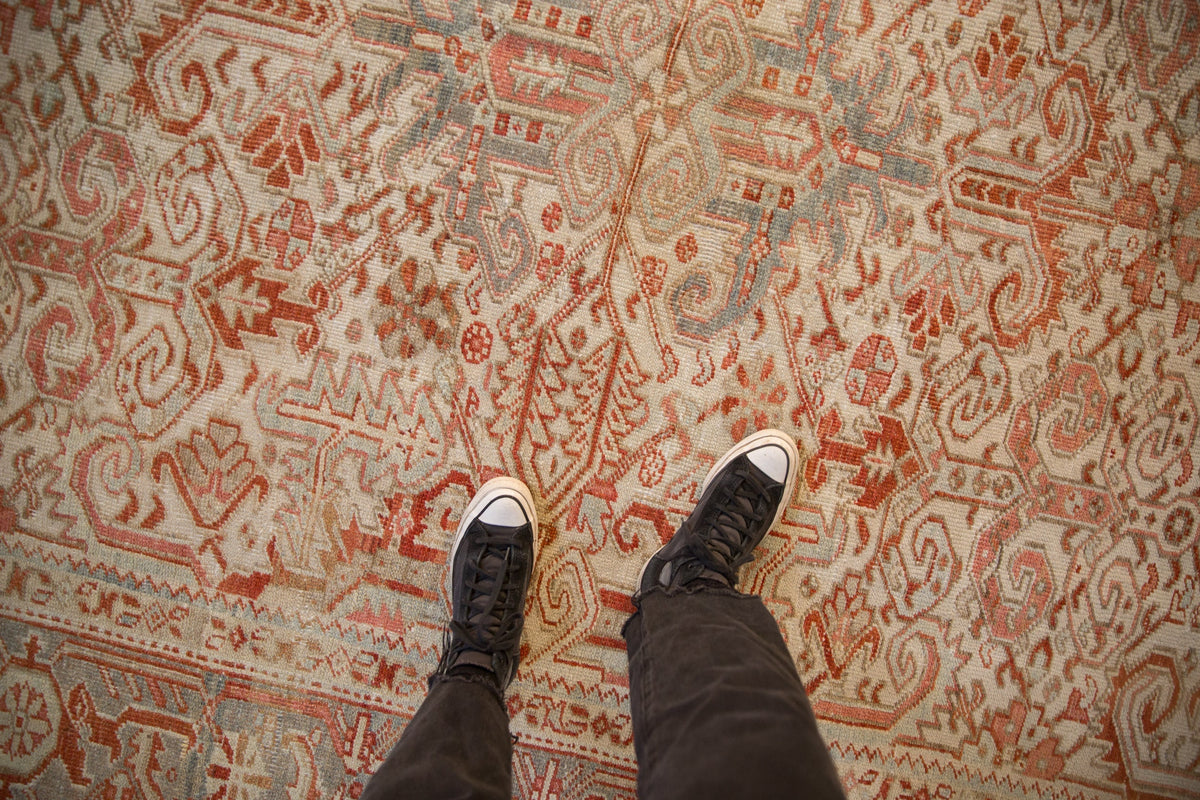 8x9.5 Vintage Distressed Heriz Carpet