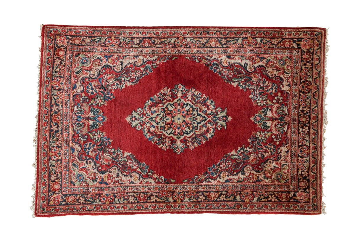 3.5x5 Vintage Sarouk Rug