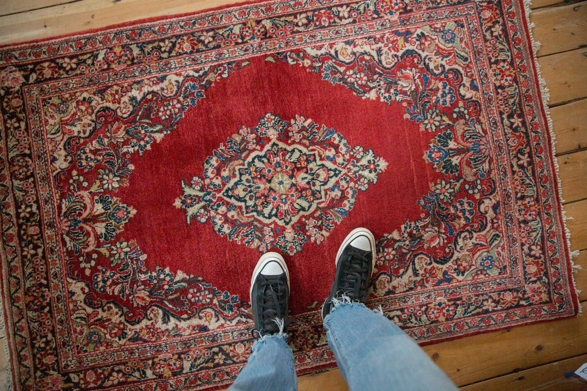 3.5x5 Vintage Sarouk Rug
