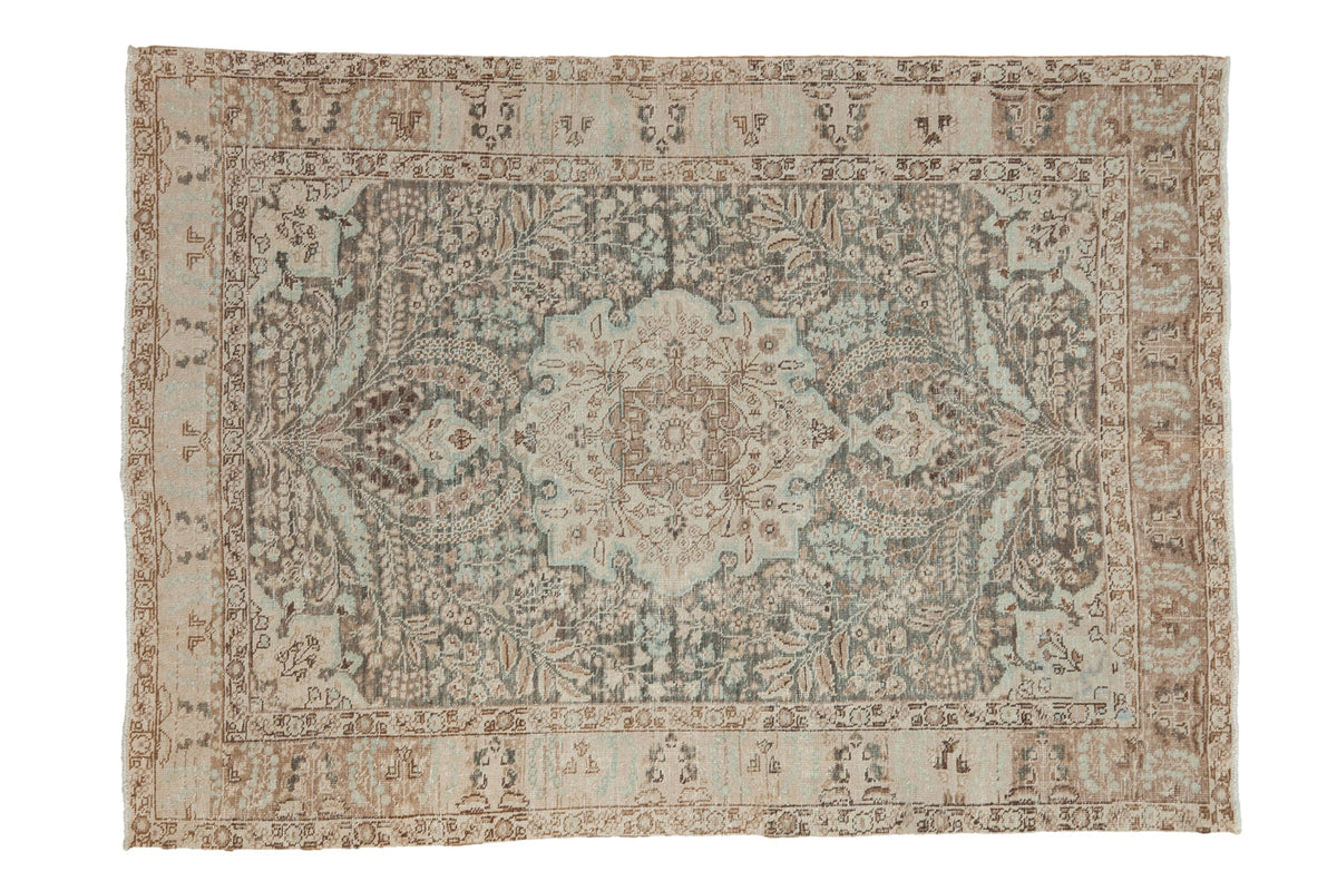 4.5x6 Vintage Distressed Tabriz Rug