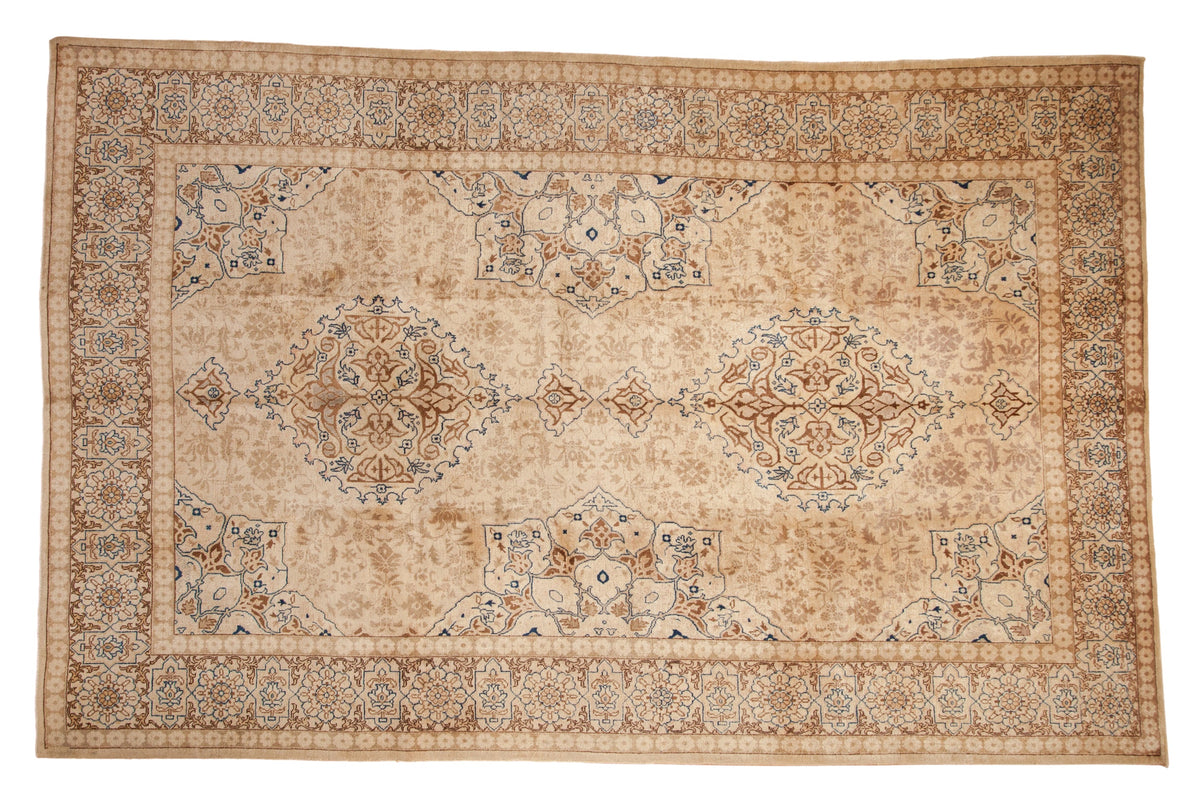 7x11 Vintage Distressed Tabriz Carpet