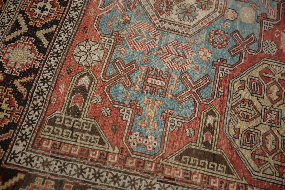 7x10 Antique Caucasian Soumac Carpet