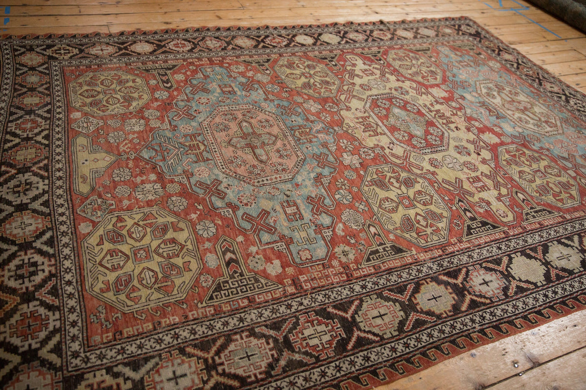 7x10 Antique Caucasian Soumac Carpet