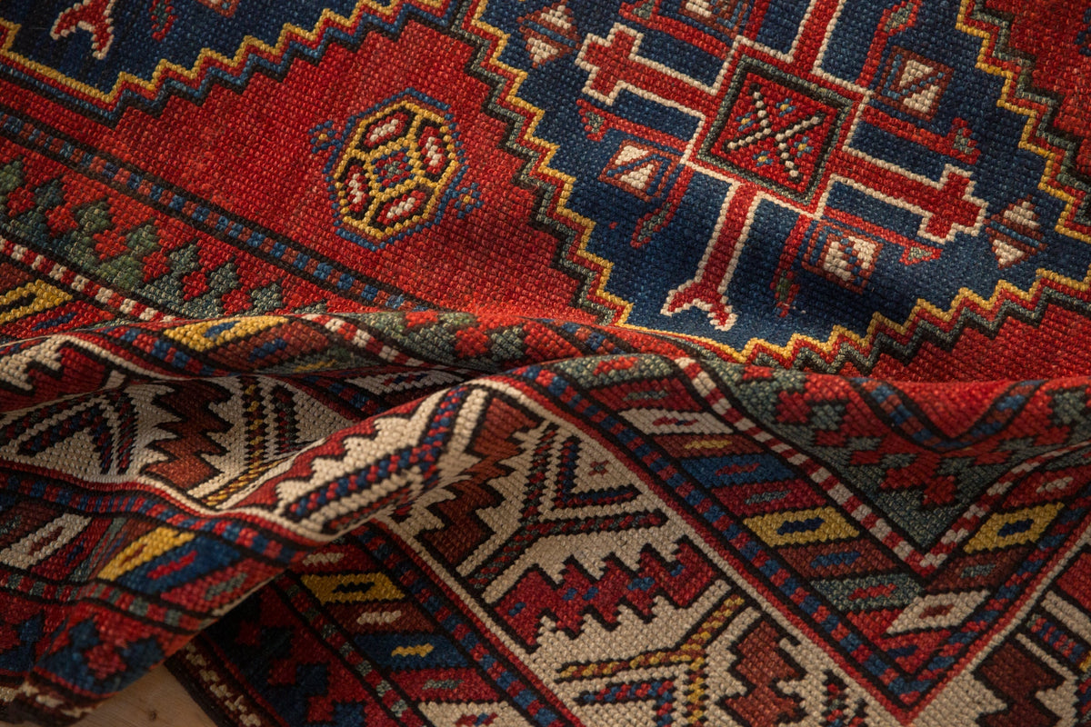 4x8 Antique Kazak Rug Runner