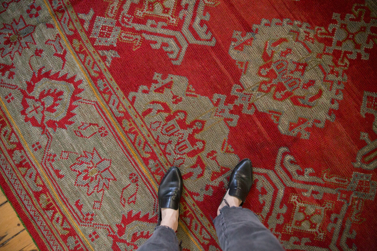 13.5x15 Antique Oushak Square Carpet