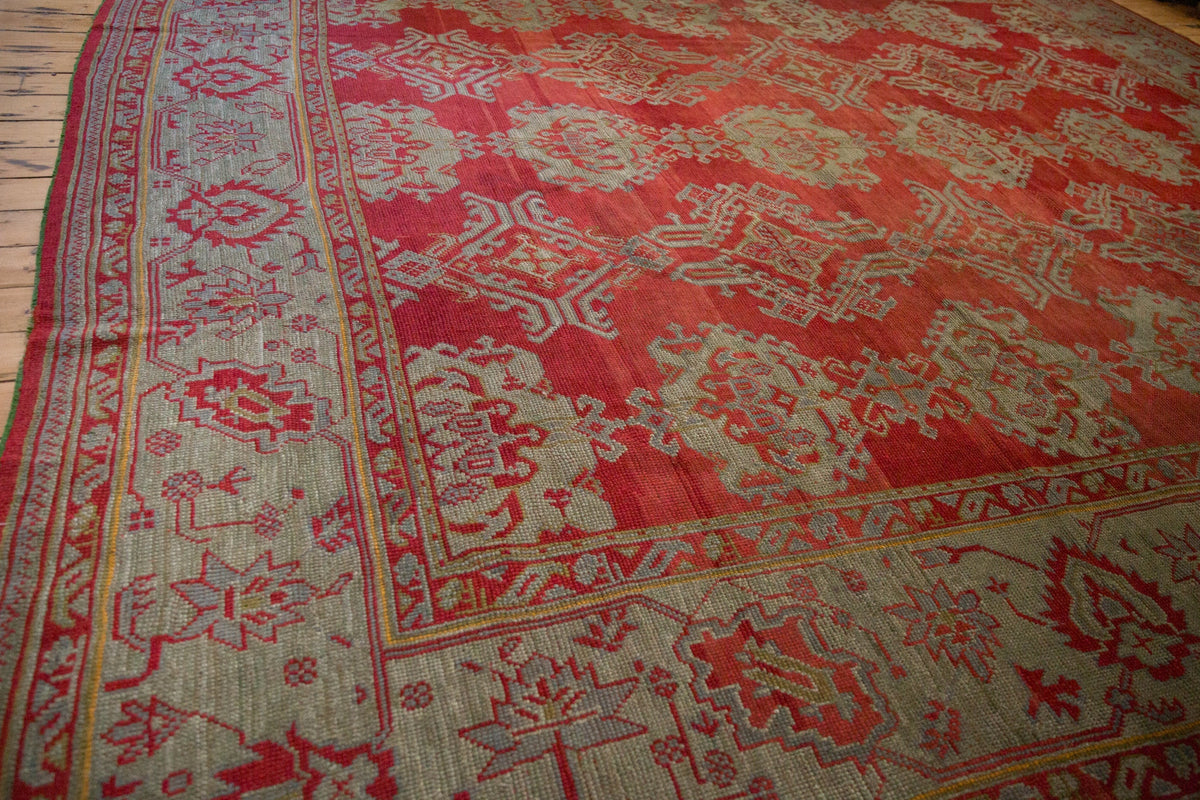 13.5x15 Antique Oushak Square Carpet