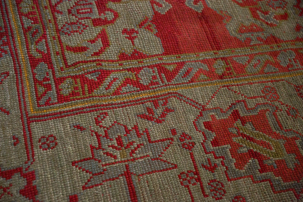 13.5x15 Antique Oushak Square Carpet