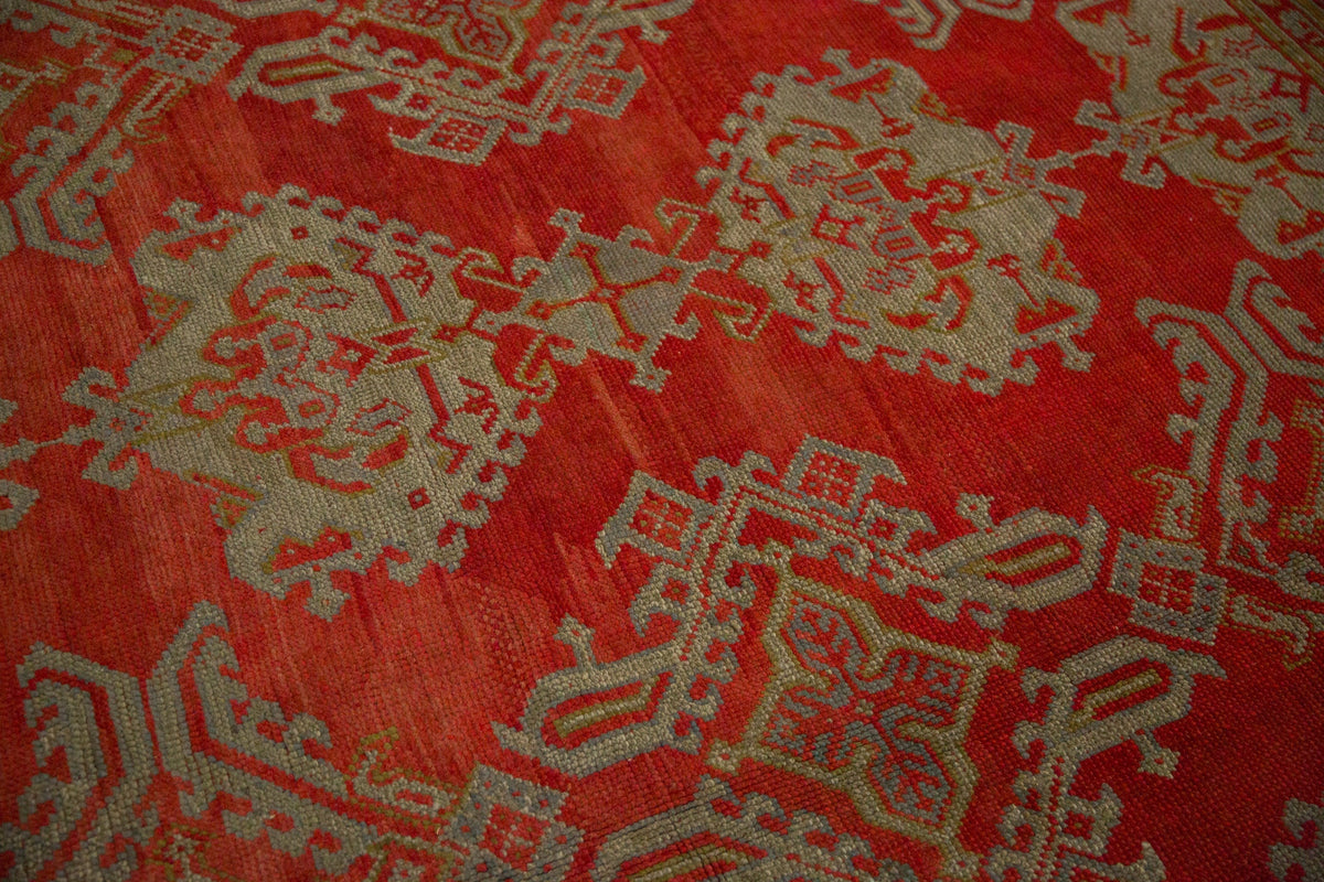 13.5x15 Antique Oushak Square Carpet