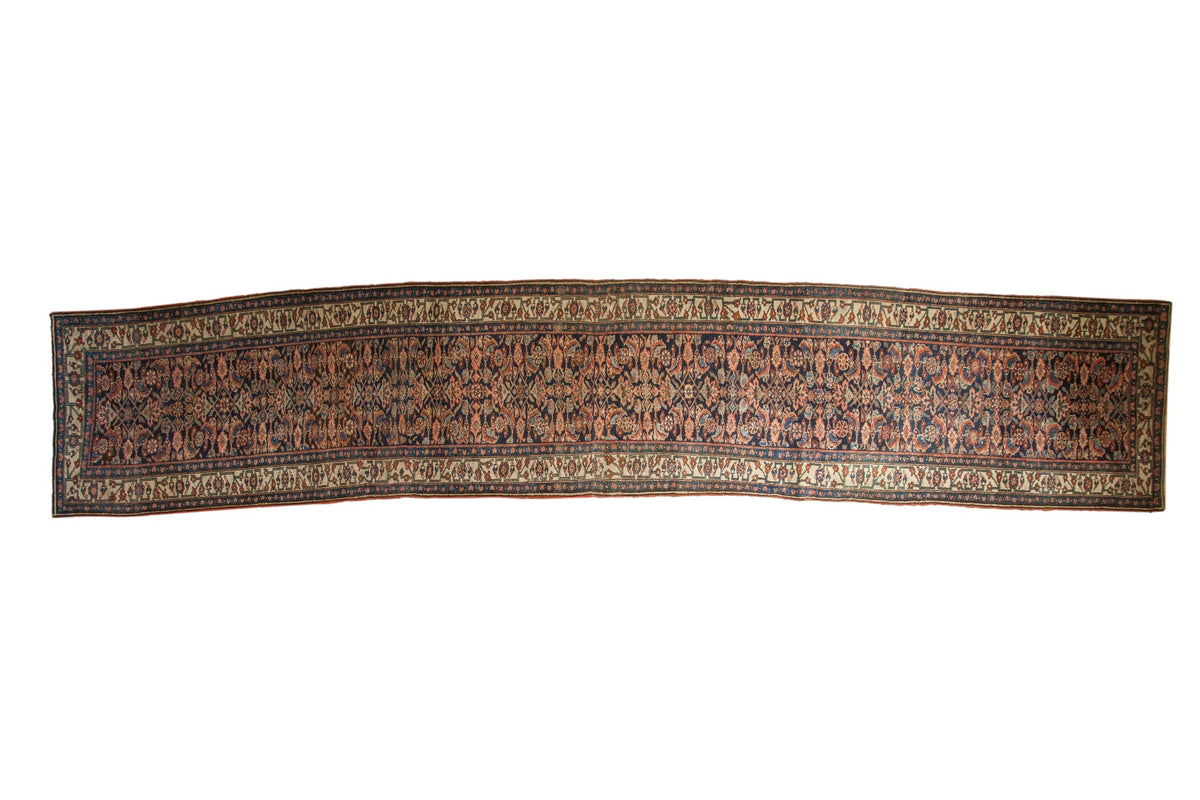 3.5x18 Antique Bijar Rug Runner