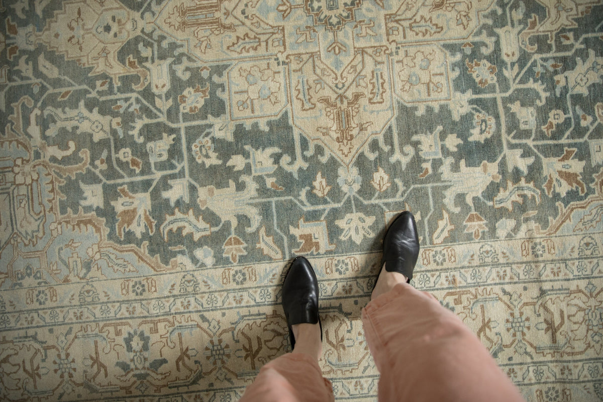 7x10.5 Vintage Distressed Tabriz Carpet