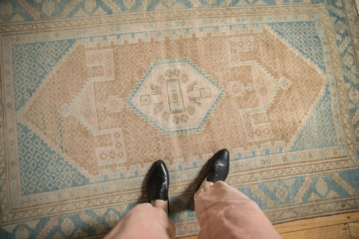 4x6.5 Vintage Distressed Hamadan Rug