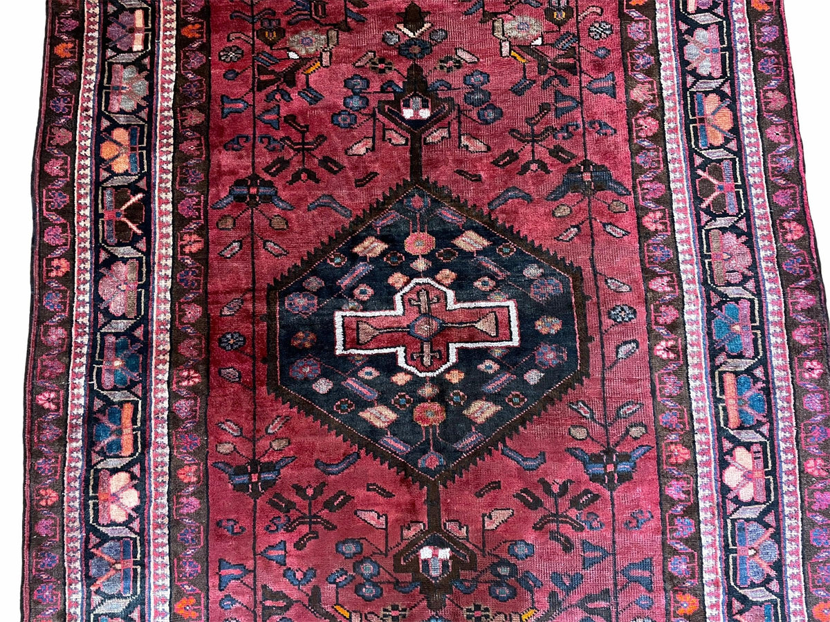 5.5 X 10 Handmade Wool Tribal Gallery Rug Wide Runner Corridor Rug Floral Red - Jewel Rugs, view 4