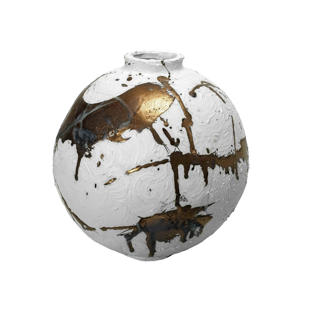 Vessel in White and Gold - No 128 image 0