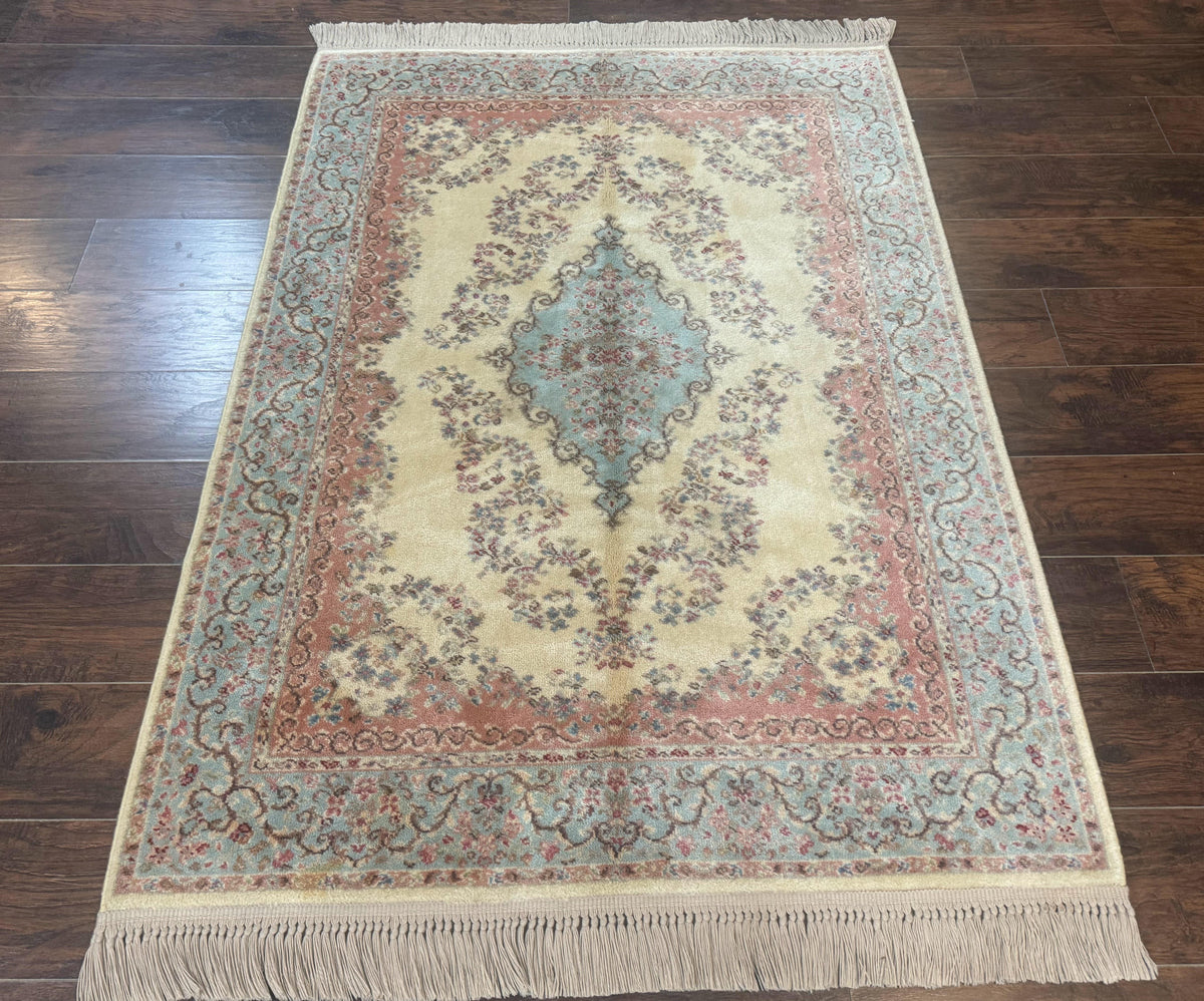 Karastan Rug 4x6, Pastel Ivory Kirman Rug #784, Wool Karastan Carpet, Original 700 Series, Vintage Karastan Area Rug, Discontinued - Jewel Rugs, view 2