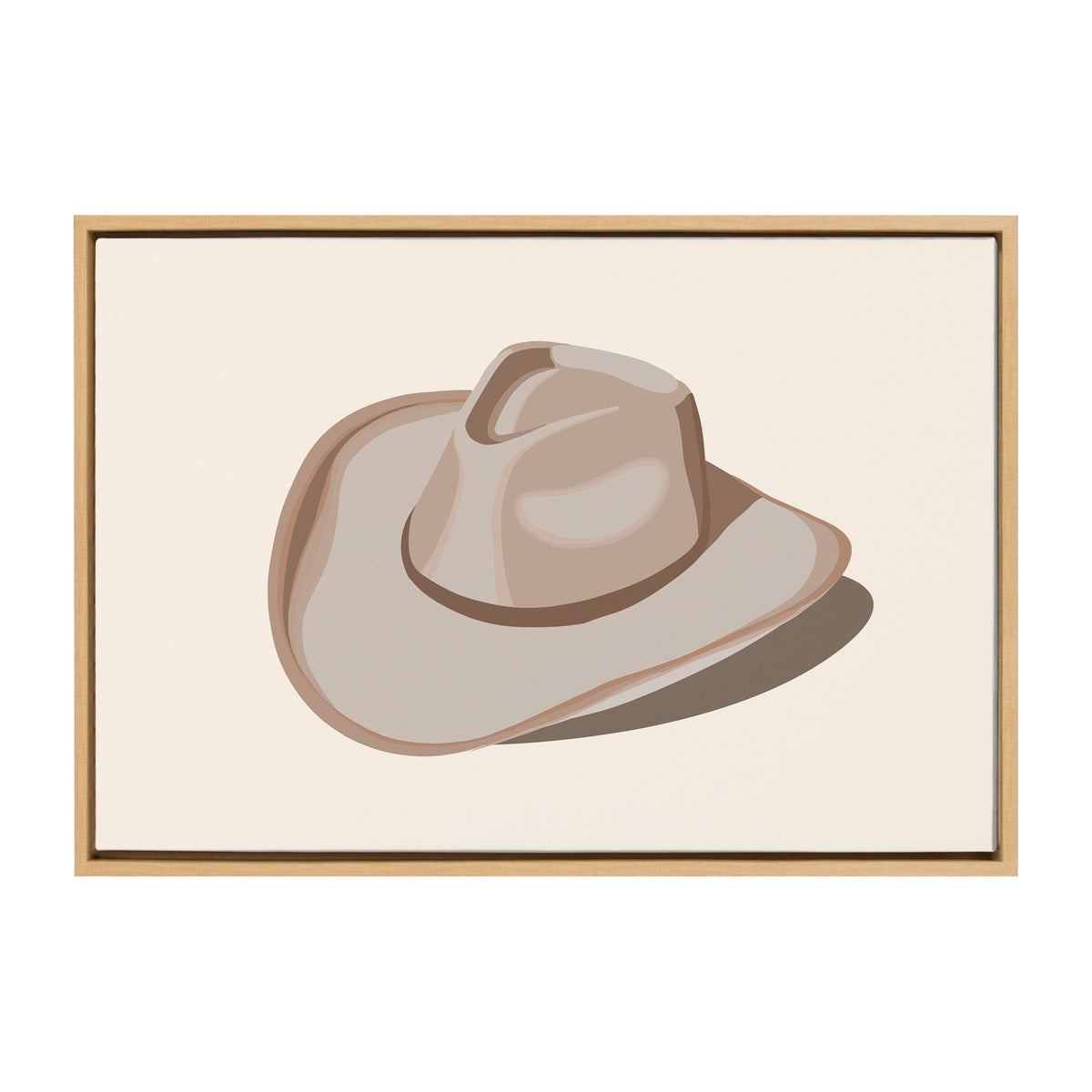 Sylvie Cowgirl Hat Landscape Framed Canvas by Honey Island Studio