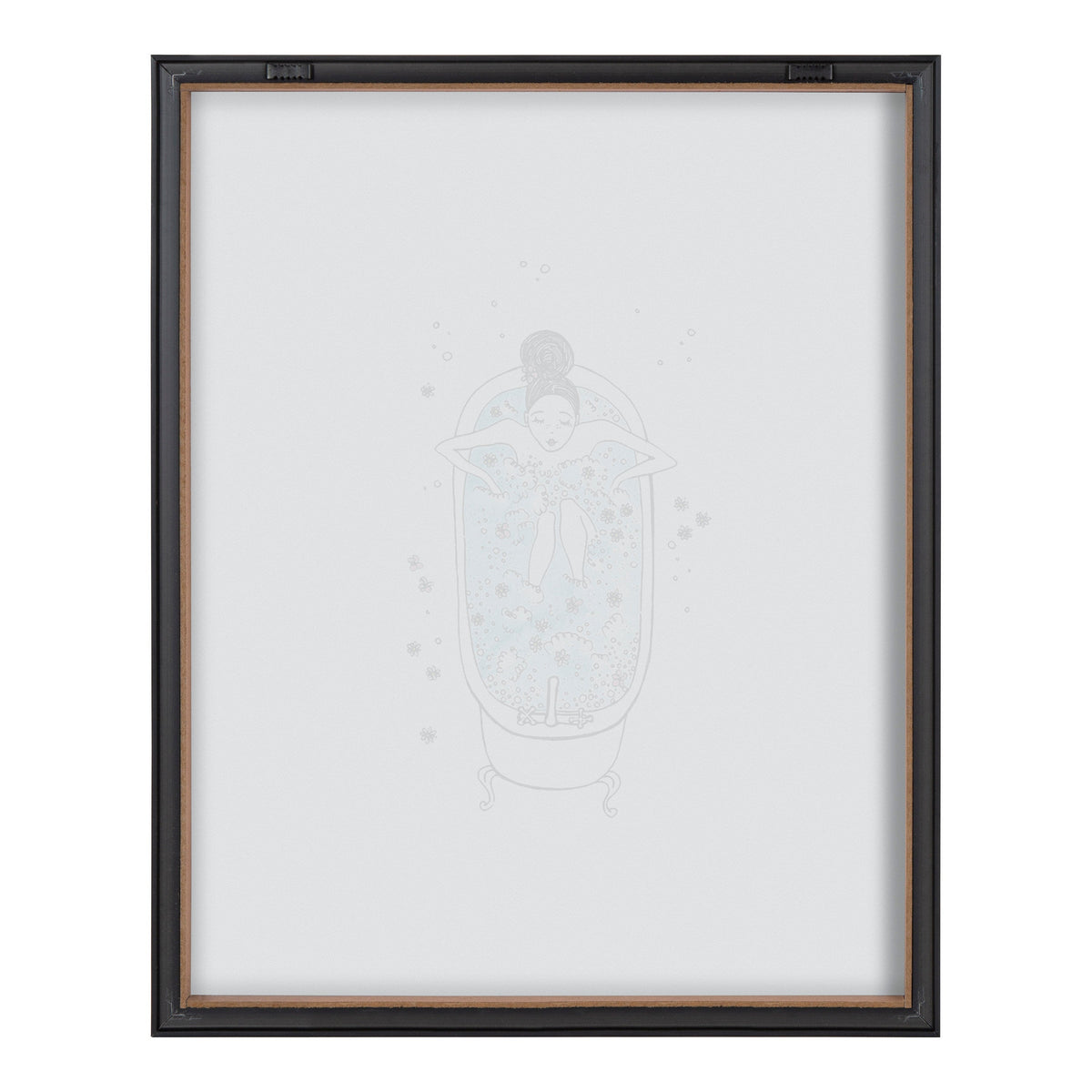 Blake Girl in a Bath Framed Printed Glass by Viola Kreczmer