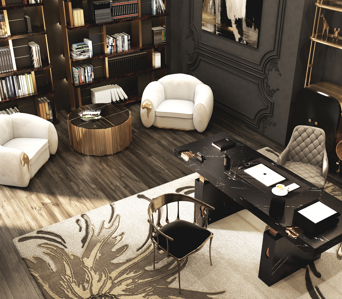 Empire Nero Marquina Desk by Boca do Lobo – view 3