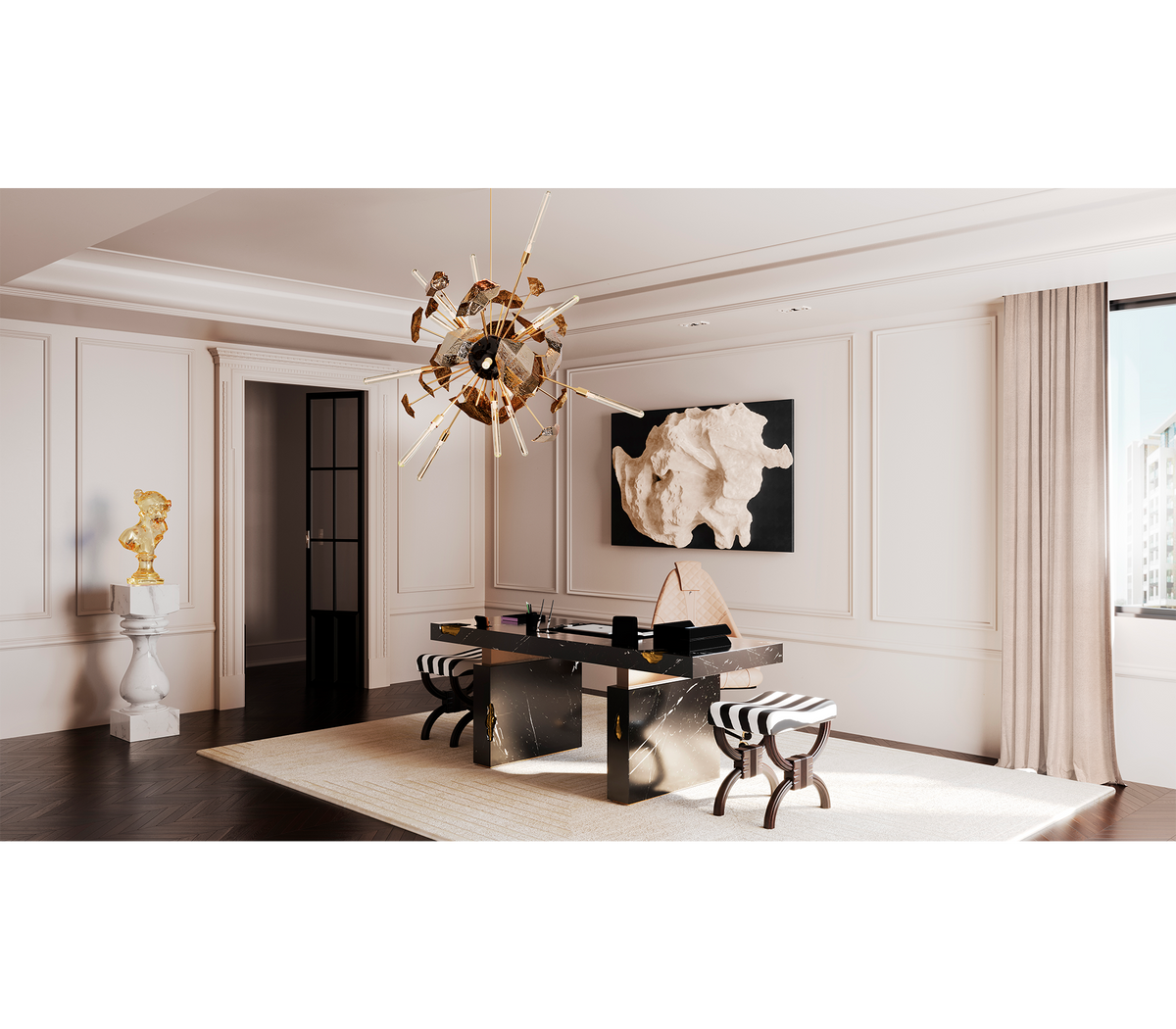 Empire Nero Marquina Desk by Boca do Lobo – view 4