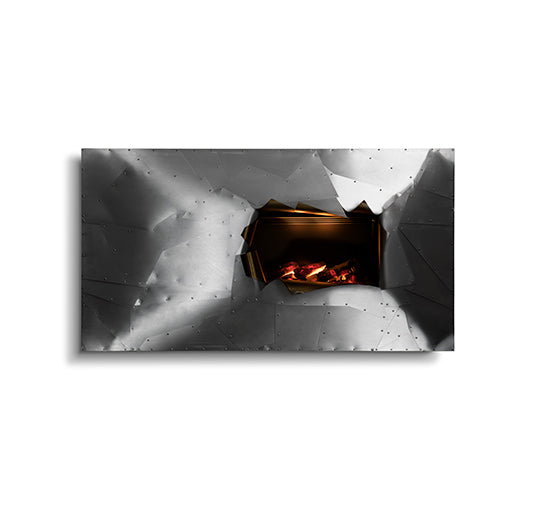 Eruption Wall Fire Wall Fireplace image