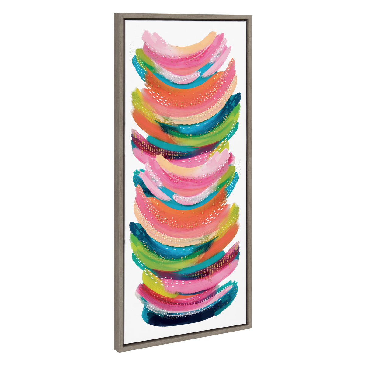 Sylvie Bright Abstract Framed Canvas by Jessi Raulet of Ettavee