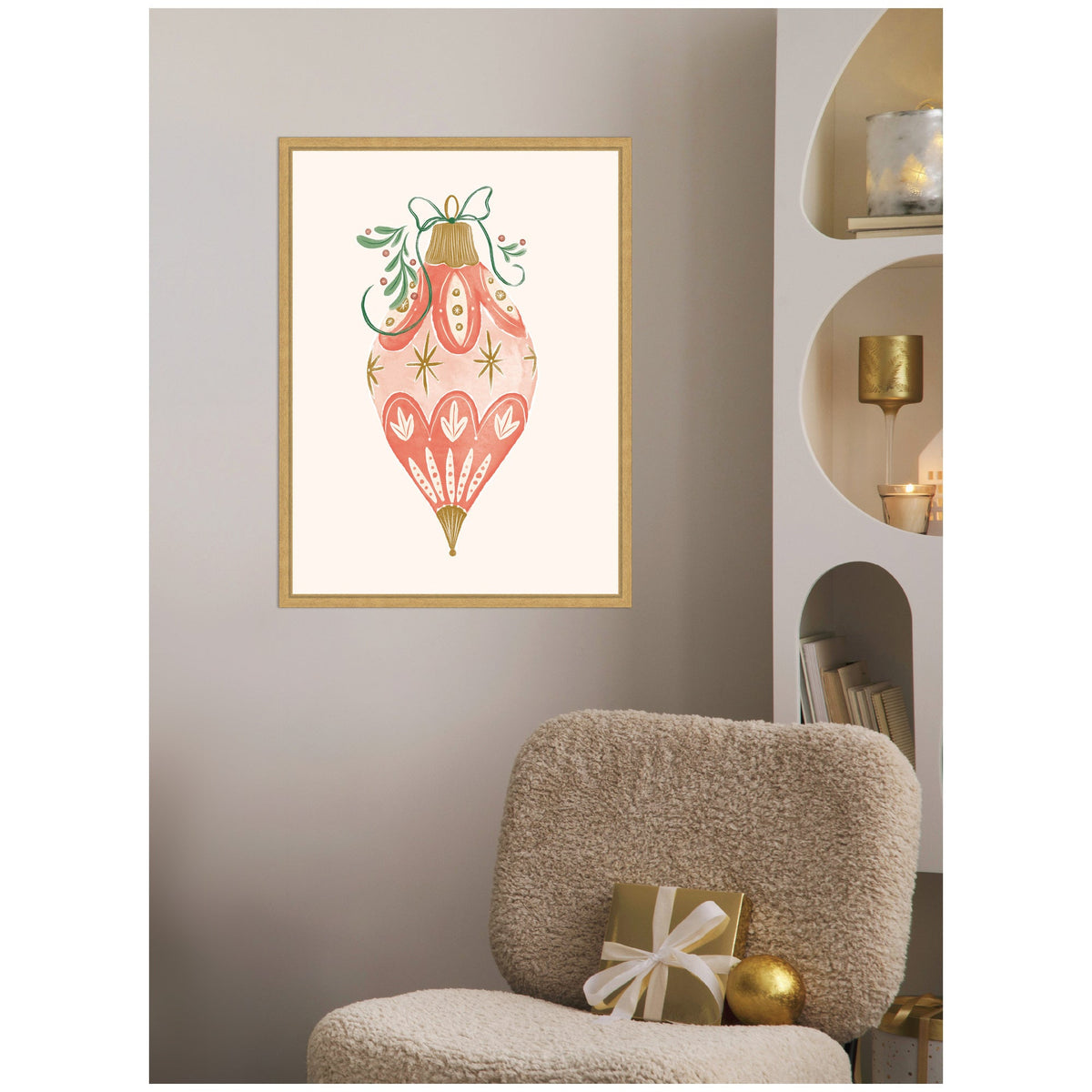 Sylvie Framed Canvas Holiday Ornament Collection 1 by Jill Labieniec