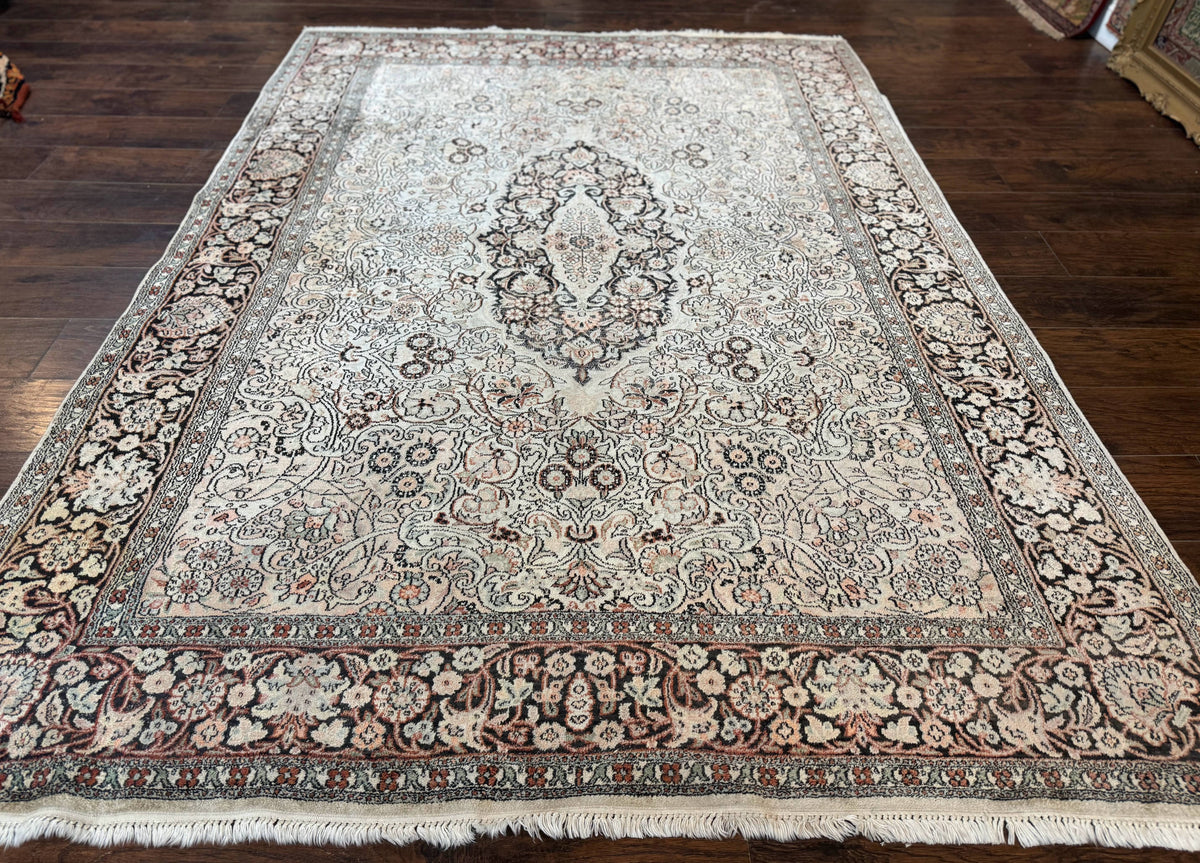 Silk Indian Kashmiri Rug 6x9 - Jewel Rugs, view 2