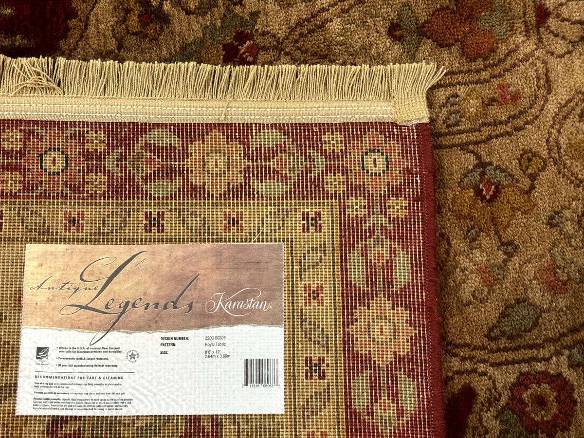 Karastan Rug 8.8 x 12, Antique Legends Royal Tabriz, Wool Pile, Vintage, Rare - Jewel Rugs, view 13