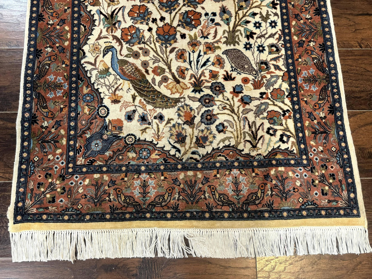 Small Pak Persian Rug 3x5, Peacock Birds Floral - Jewel Rugs, view 8