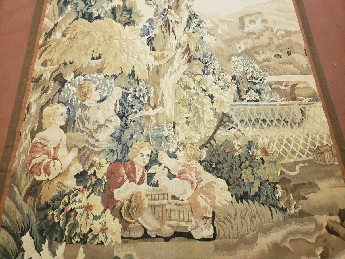 4' X 6' Tapestry French Design Handmade Aubusson Weave Nature One Of A Kind - Jewel Rugs, view 6