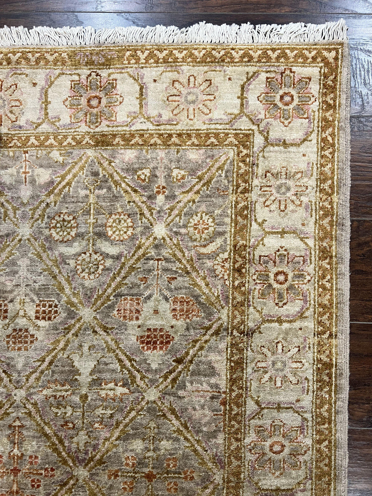 Pakistani Peshawar Rug 3x5, Safavieh Wool Handmade Hand Knotted Vintage Rug, Panel Design 3 x 5 Oriental Carpet - Jewel Rugs, view 8