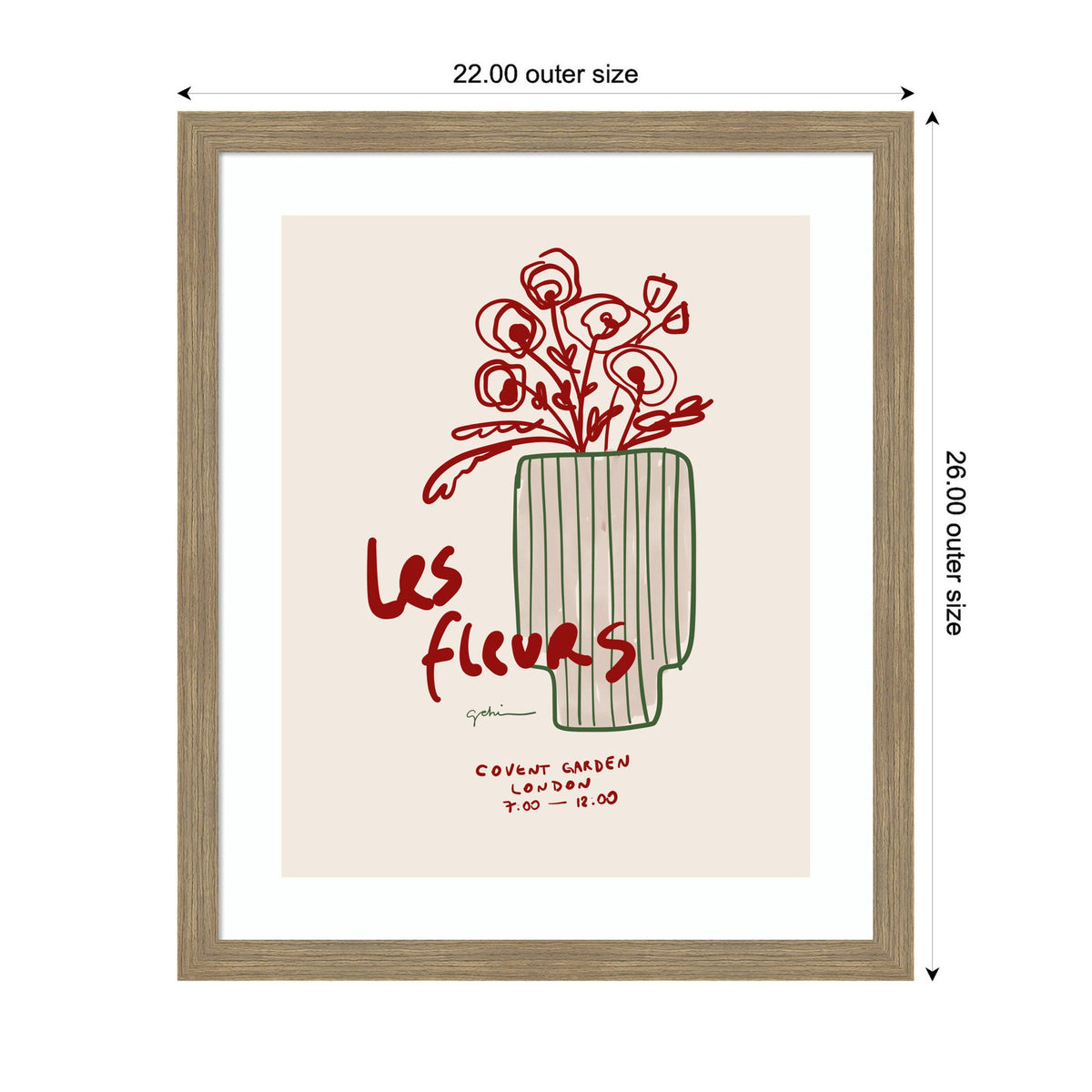 Les Fleurs by Gabrielly Guedes Framed Wall Art Print