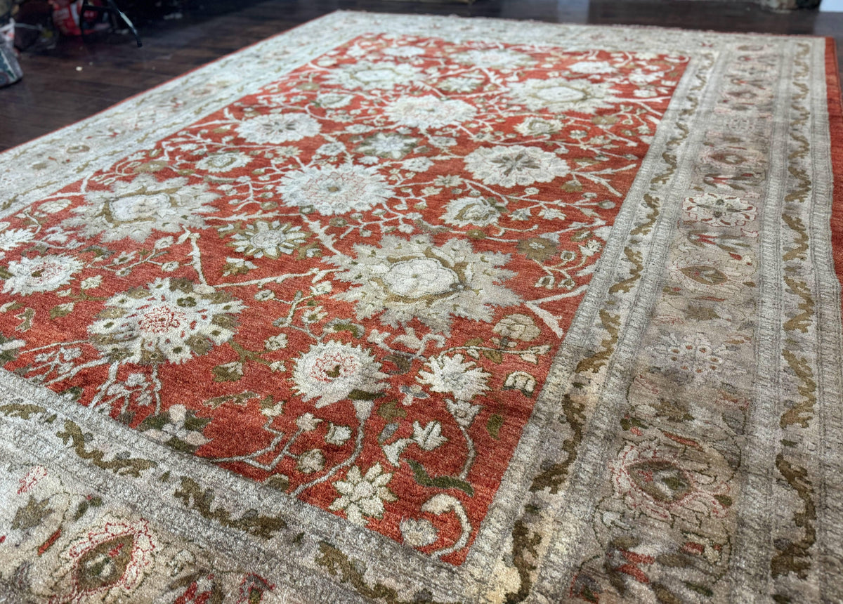 Pakistani Peshawar Rug 10x13, Burnt Orange, Large Handmade Wool Carpet - Jewel Rugs, view 3