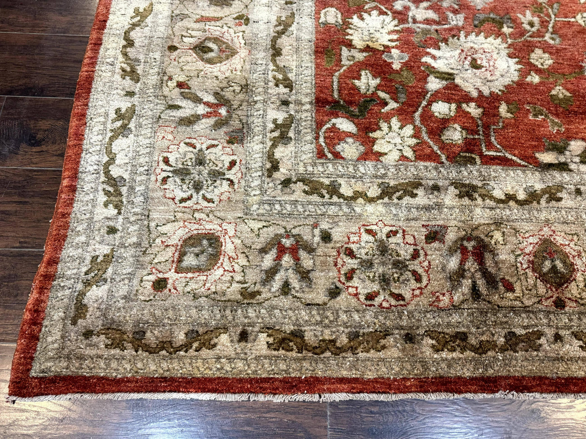 Pakistani Peshawar Rug 10x13, Burnt Orange, Large Handmade Wool Carpet - Jewel Rugs, view 9