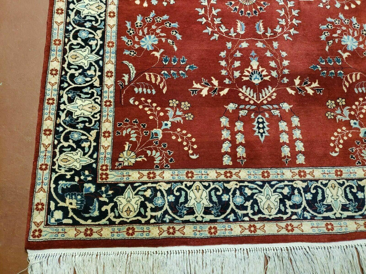 4' X 6' Vintage Handmade Pakistani Rug Highly Detailed Red - Jewel Rugs, view 8