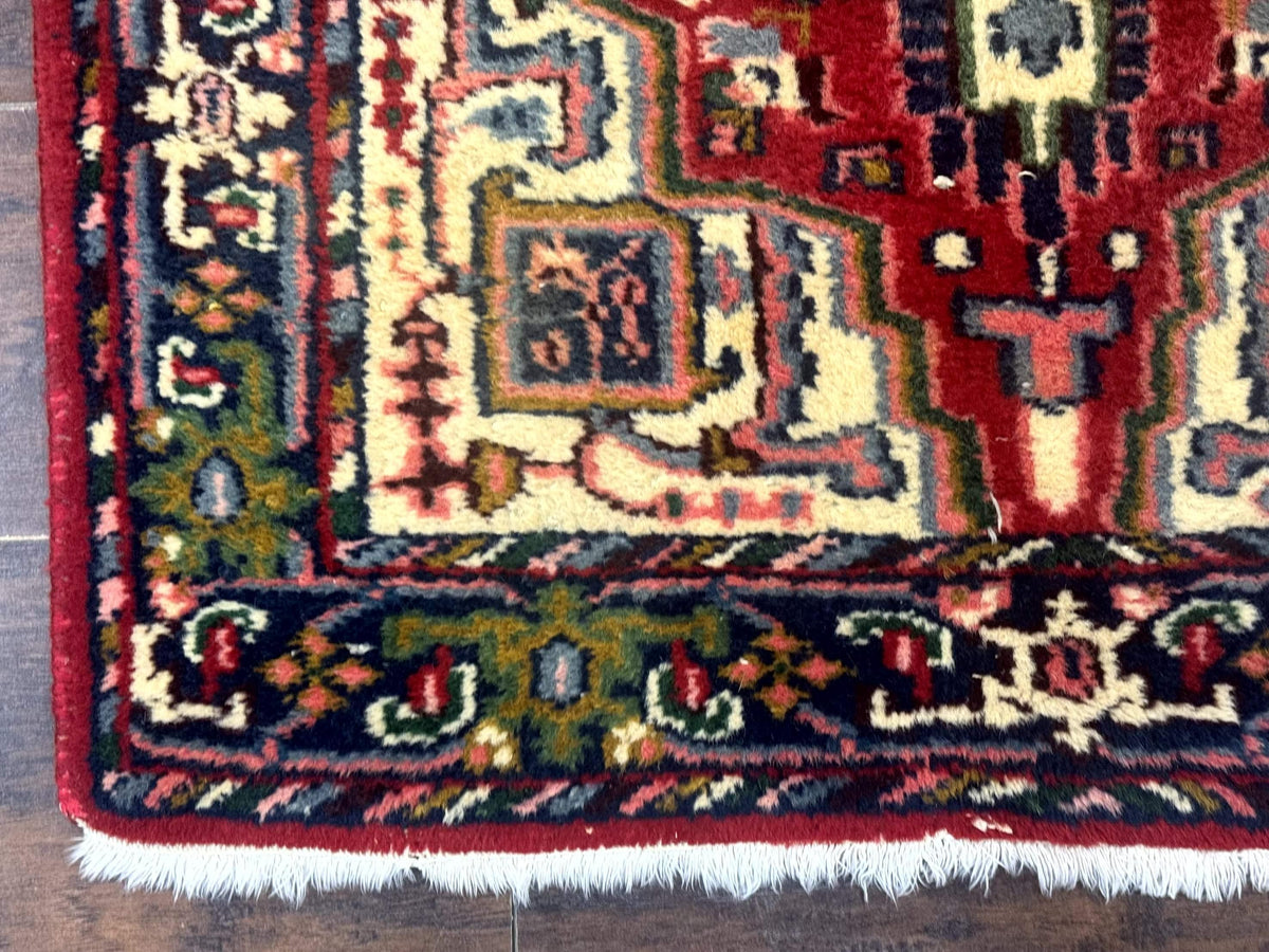 Indo Persian Heriz Runner Rug 3 x 17, Geometric Long Runner Carpet for Hallway, Medallions, Wool Runner Rug 3x17 - Jewel Rugs, view 8
