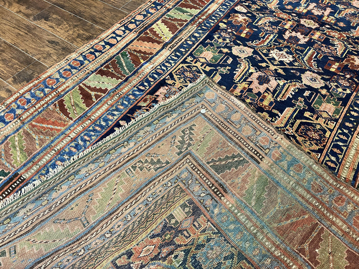 Caucasian Kalegy Rug 6x11, Wide Runner, Wool Hand Knotted Carpet, Navy Blue Tribal Rug, 1920s Antique Rug, 6 x 11 Oriental Carpet - Jewel Rugs, view 12