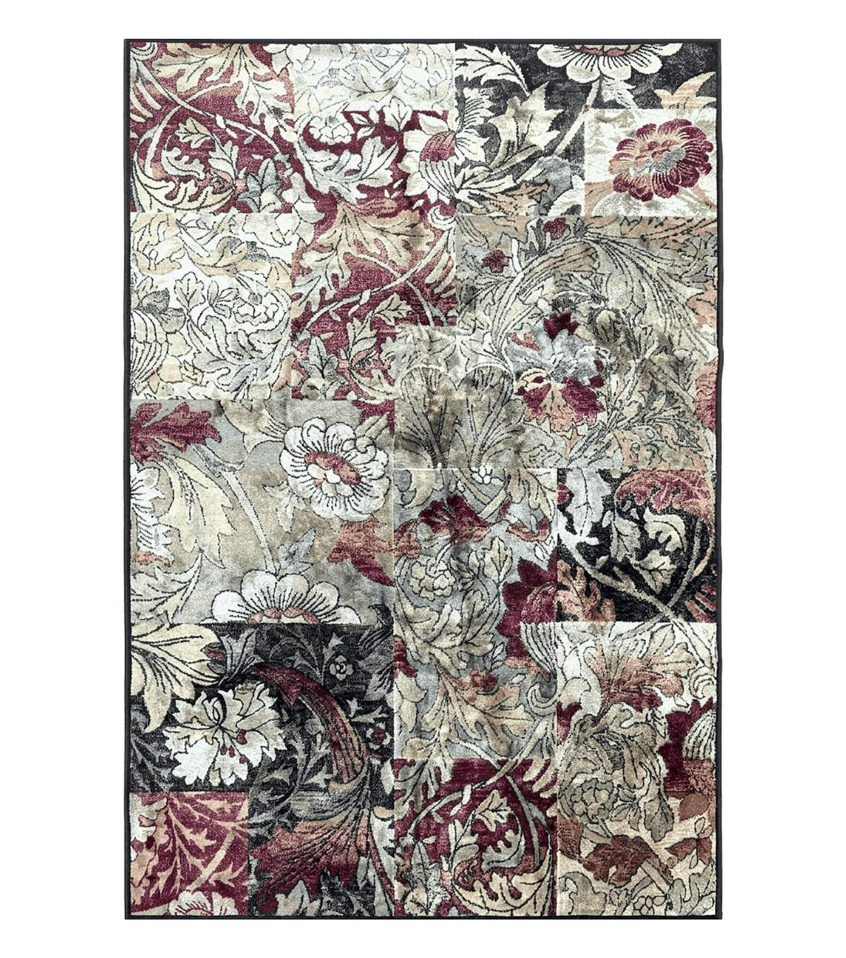 Modern Abstract Area Rug 5x7, Floral Design, Contemporary Carpet 5 x 7, Multicolor - Jewel Rugs