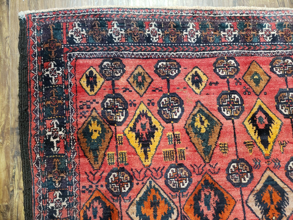 4 x 8 Handmade Baluch Afghan Turkoman Tribal Wool Rug Organic Dyes 8x4 Carpet - Jewel Rugs, view 9