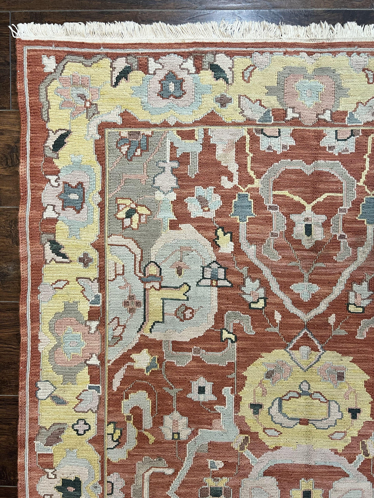 Turkish Flatweave Kilim Rug 4x6, Geometric Wool Handmade Carpet, Vintage - Jewel Rugs, view 7