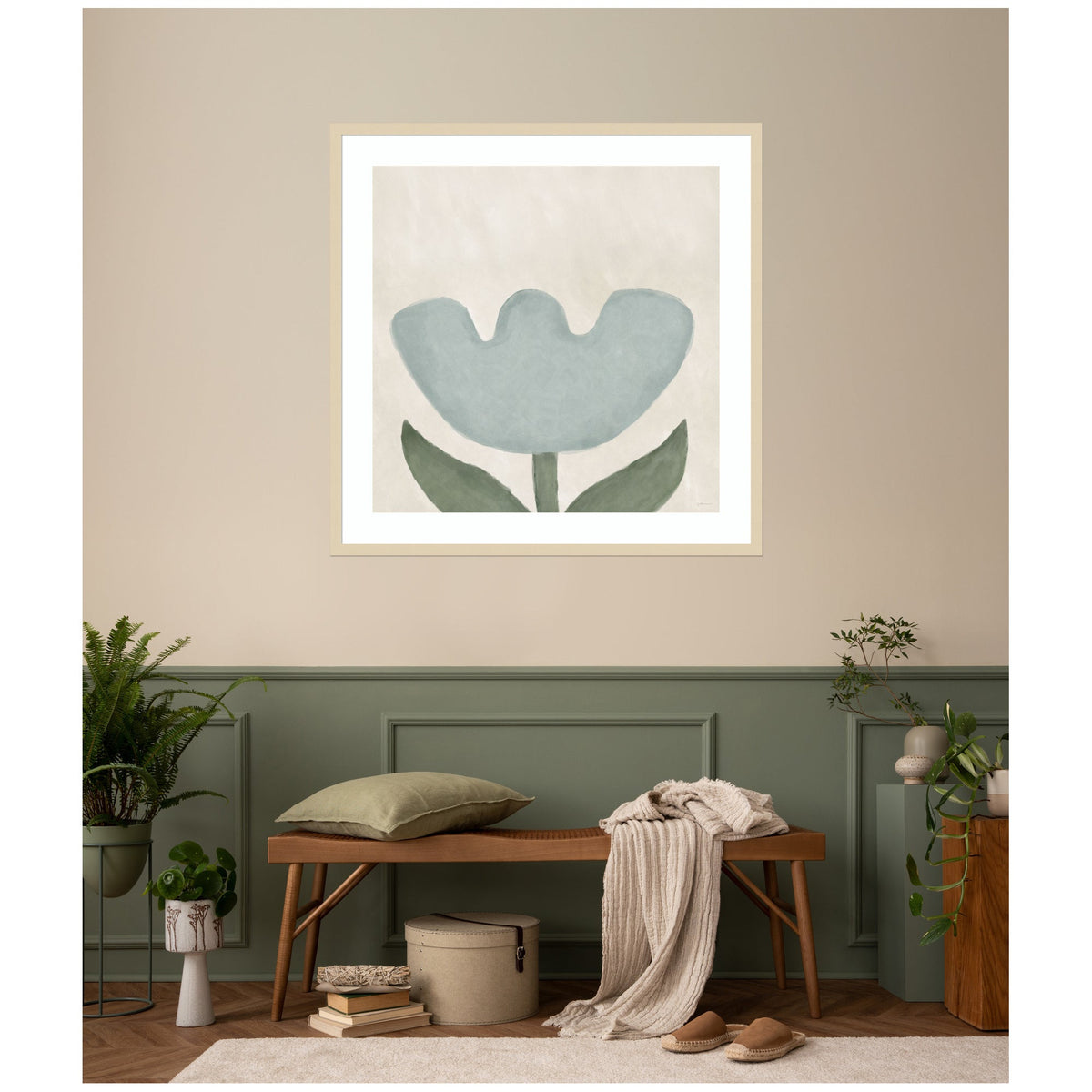 Blue Flower by Gabrielly Guedes Framed Wall Art Print