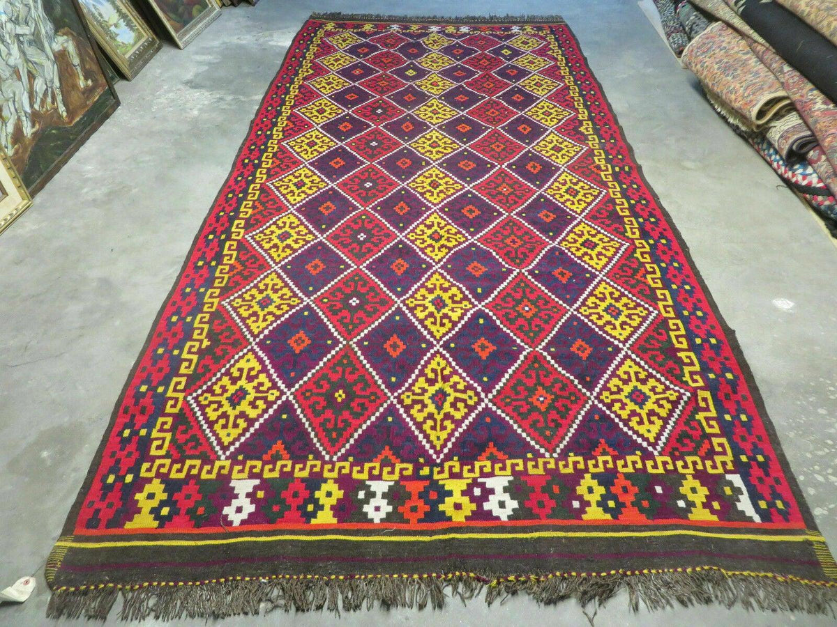 6' X 13' Antique Turkish Kilim Handmade Flat Weave Wool Rug Veg Dye - Jewel Rugs, view 2