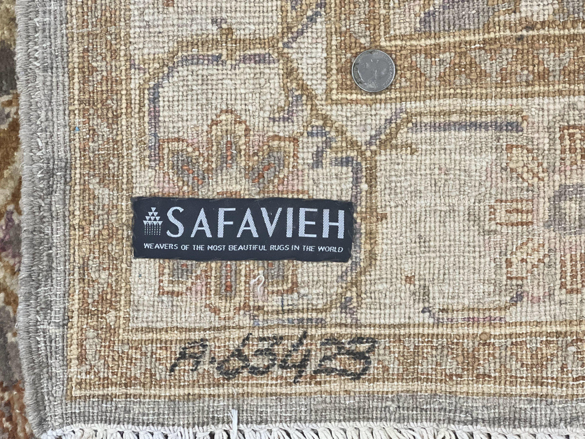 Pakistani Peshawar Rug 3.6 x 5, Safavieh Wool Handmade Hand Knotted Vintage Rug, Panel Design Oriental Carpet, Pair C - Jewel Rugs, view 11