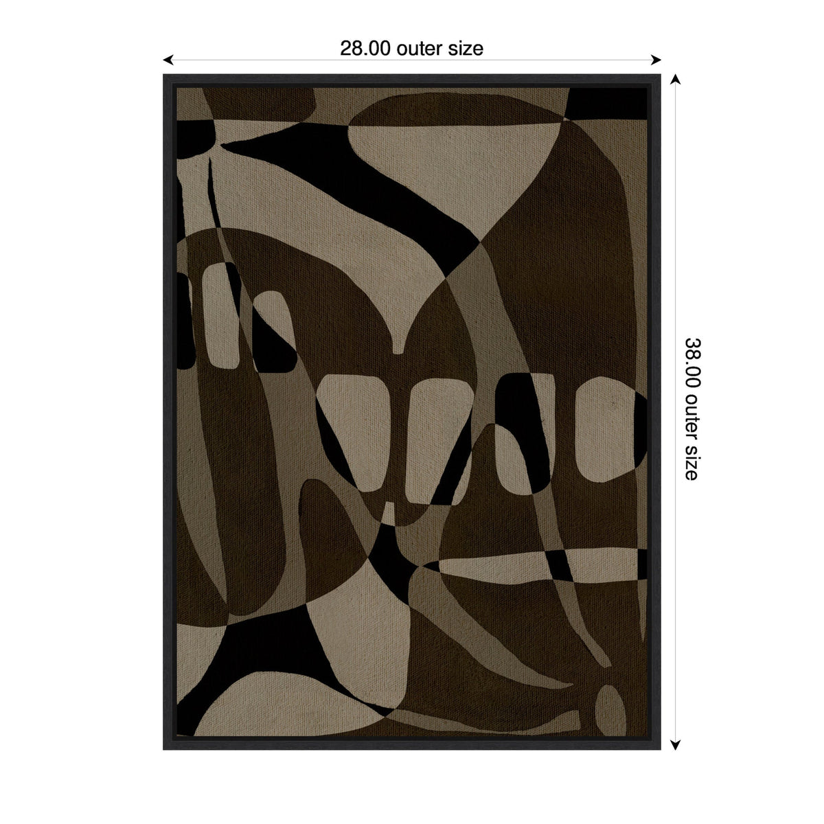 Sylvie Contour 1 Framed Canvas by Shatha Al Dafai