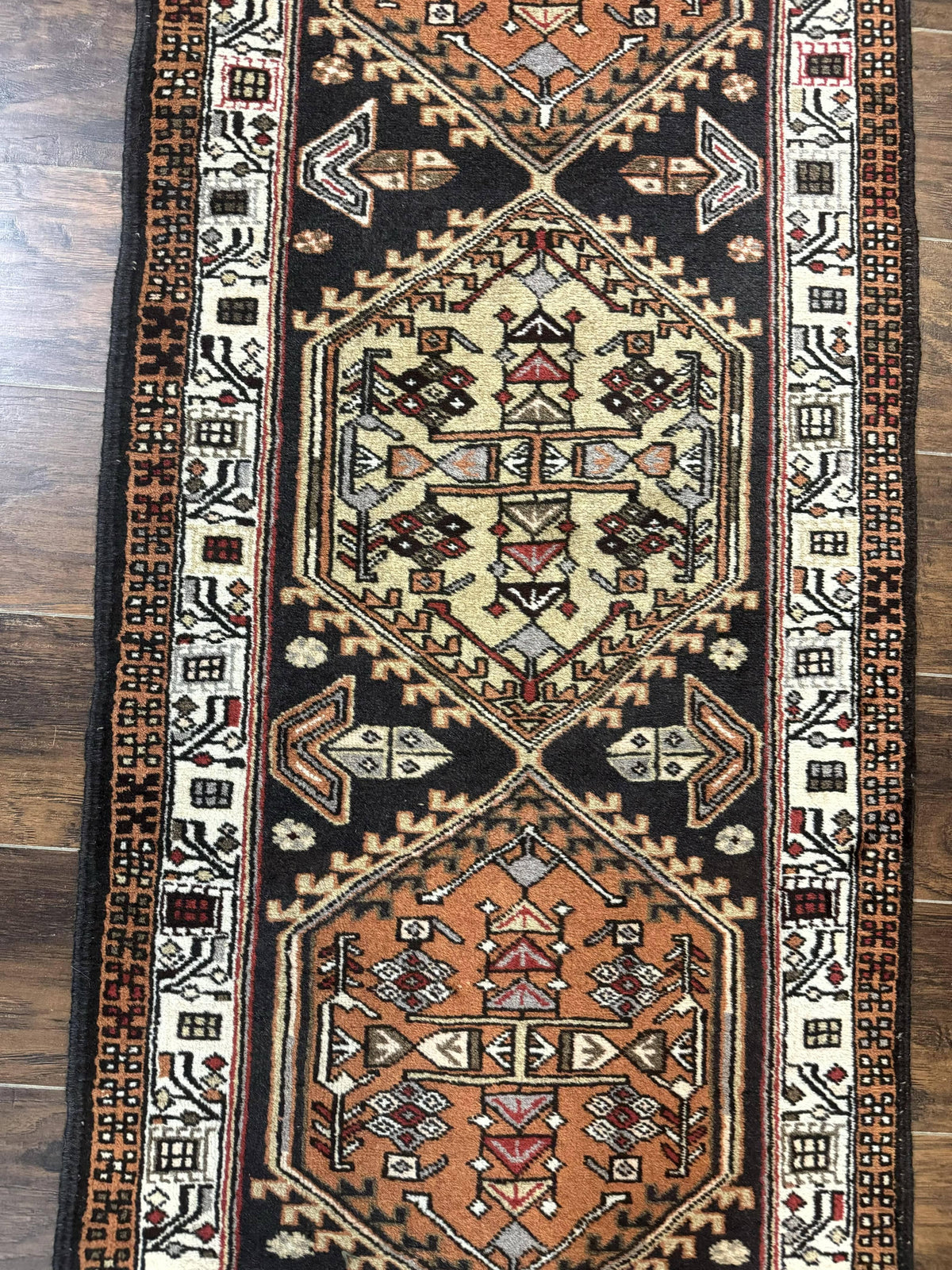 Persian Tribal Runner Rug 2.4 x 9.4, Geometric Medallions, Sarab Runner - Jewel Rugs, view 10