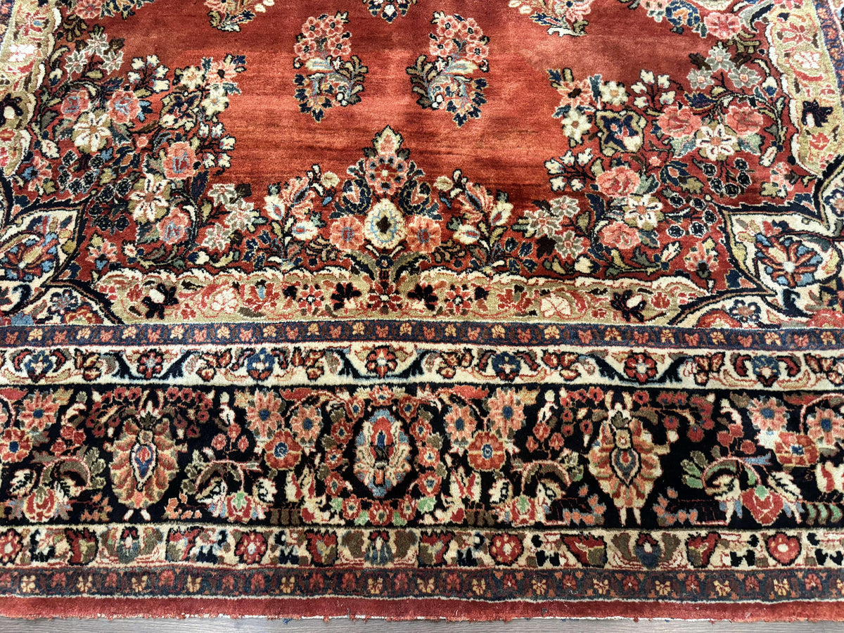 Antique Persian Sarouk Rug 9x12 - Jewel Rugs, view 5