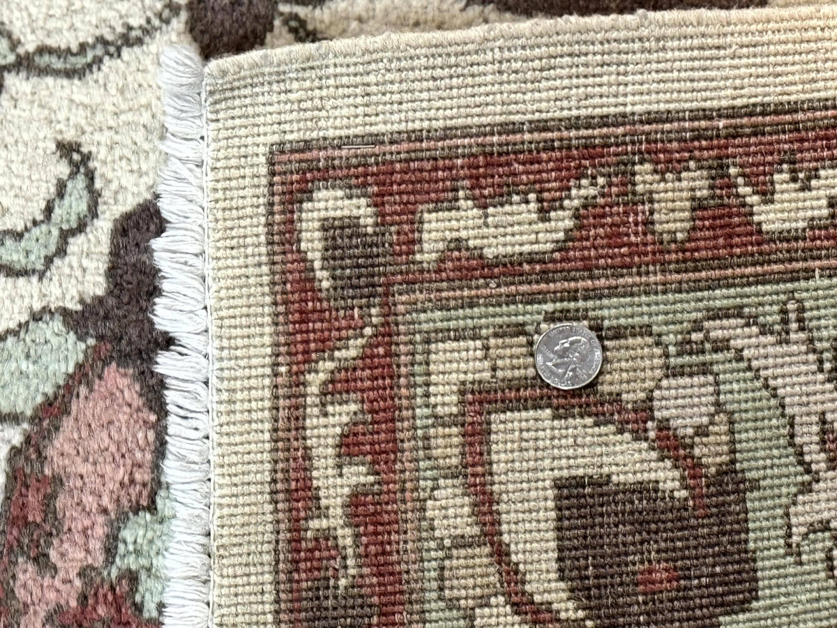 Indo Mahal Rug 4 x 5.6, Indian Handmade Wool Area Rug - Jewel Rugs, view 11