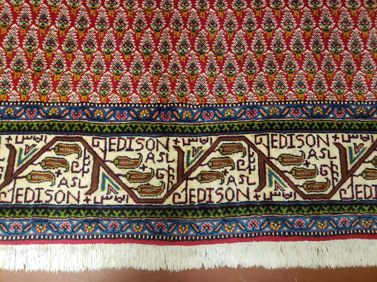 6x9 Finely Woven Turkish Tribal Rug, Boteh/Paisley Pattern, Red & Beige Area Rug, Vintage Wool Carpet, Entryway Rug, Hand-Knotted Foyer Rug - Jewel Rugs, view 8