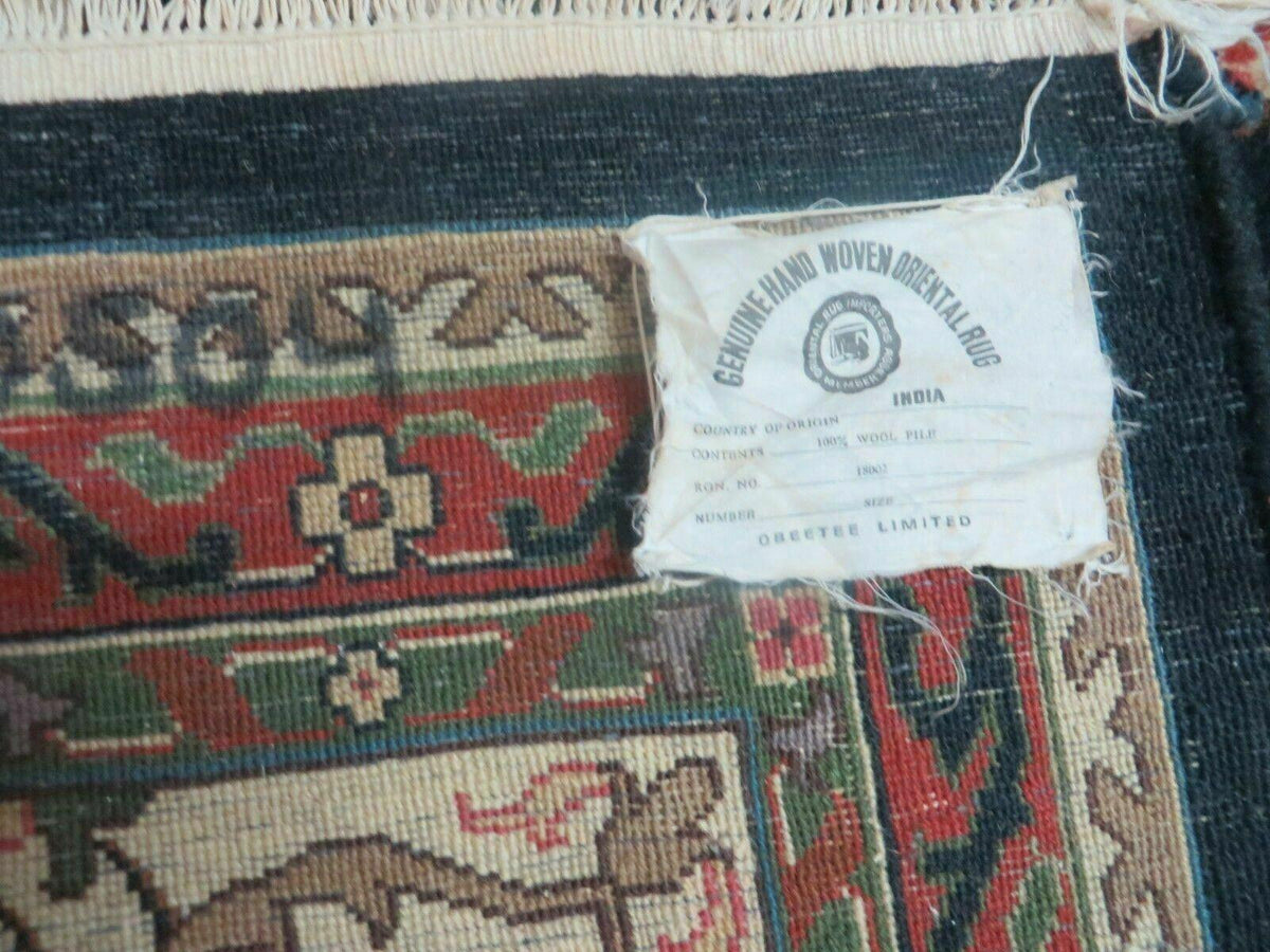 Indo Persian Rug 8x10, Wool Handmade Floral Carpet - Jewel Rugs, view 10