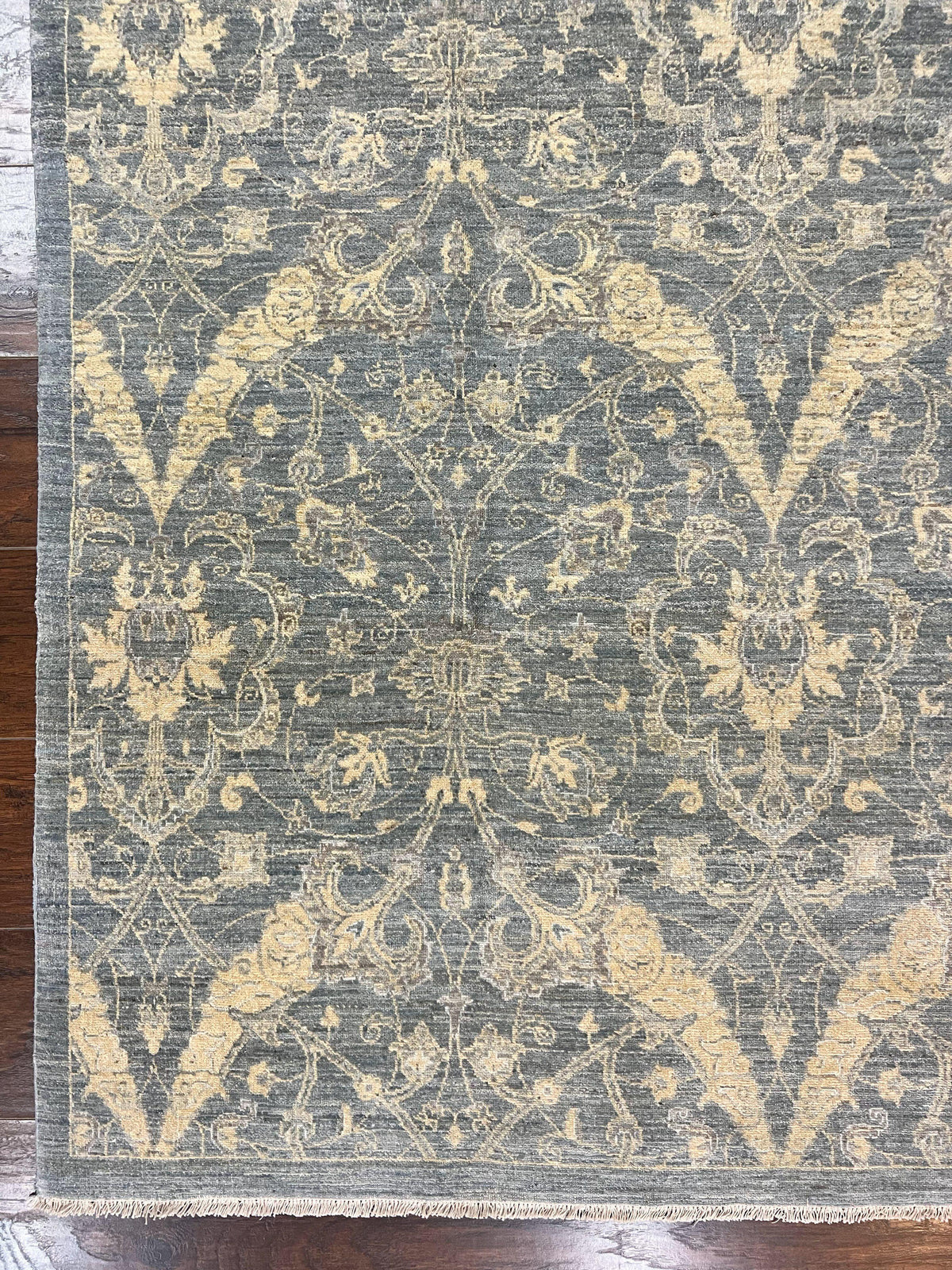 Contemporary Pakistani Rug 5 x 6.6, Handmade Floral Wool Rug, Spanish Pattern - Jewel Rugs, view 8